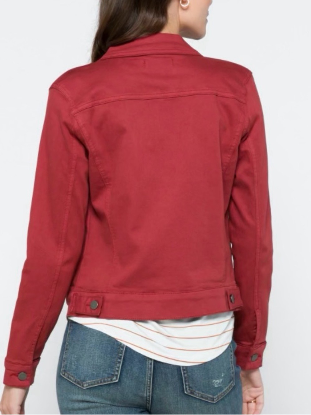 NEW Prosperity Jolene Women's Scarlet Jean Jacket - Button Front - Picture 2 of 8